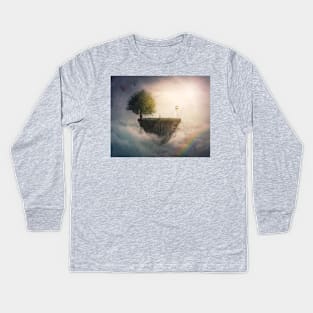 floating island journey Kids Long Sleeve T-Shirt